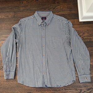 UNTUCKit Blue and White Checkered Casual Shirt